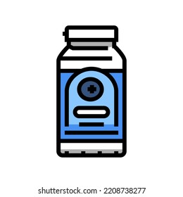 antioxidant blueberry color icon vector. antioxidant blueberry sign. isolated symbol illustration
