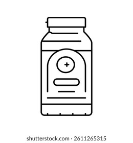 antioxidant blueberry line icon vector. antioxidant blueberry sign. isolated contour symbol black illustration