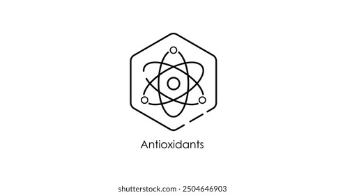 Antioxidant Chemical Structure Vector Illustration Icon