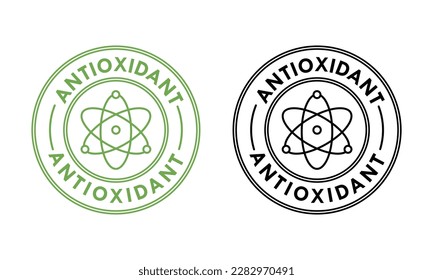 Antioxidant design logo template illustration