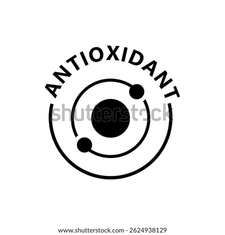 Antioxidant free cell molecule icon isolated on white background