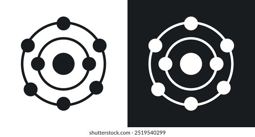 Antioxidant icon icons in black and white filled style