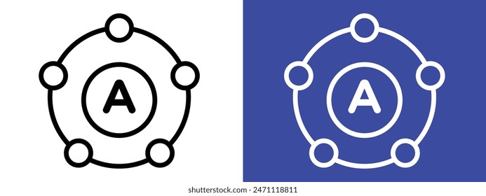 Conjunto de logotipo de ícono antioxidante Vector