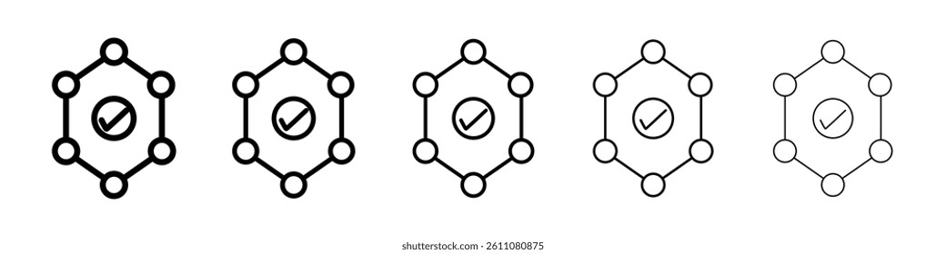 Antioxidant icon Symbol mark in Outline style