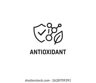 Antioxidant icon vector art illustration