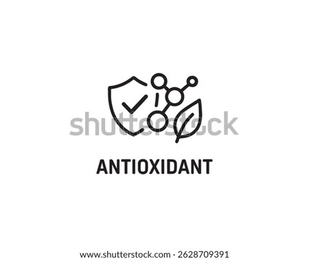 Antioxidant icon vector art illustration
