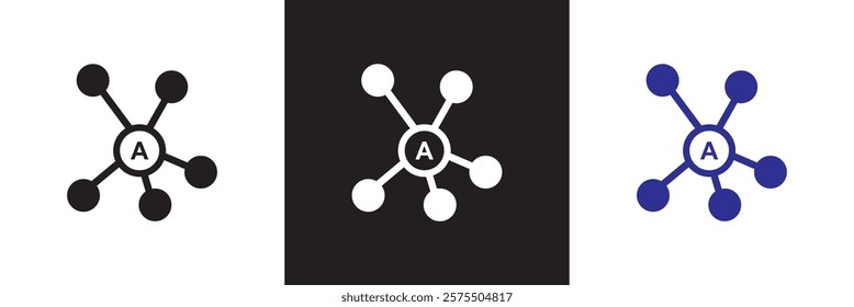 Antioxidant icon vector.  isolated on white and black background. vector illustration. EPS 10