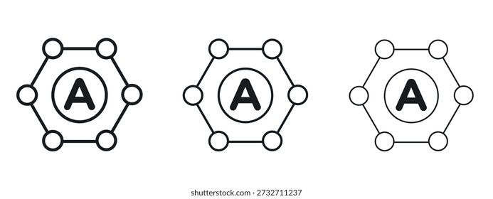 Plantilla de diseño de logotipo de Vector de ícono antioxidante. Gráficos de trazo editables.