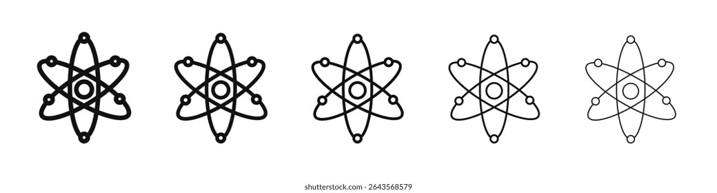 Antioxidant icon vector outline set illustration sign