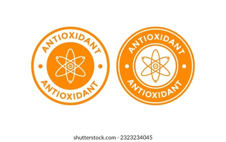 Antioxidant logo vector design badge. Suitable for information and product label