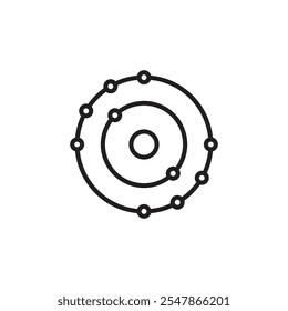 Icono de Vector de línea delgada antioxidante
