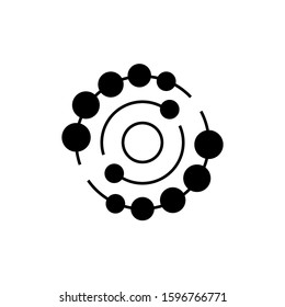 Antioxidant Vector Icon, Radical Free Oxidant Molecule. Simple Icon