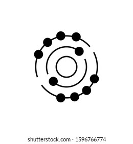 Antioxidant Vector Icon, Radical Free Oxidant Molecule. Simple Icon