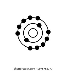 Antioxidant Vector Icon, Radical Free Oxidant Molecule. Simple Icon