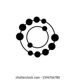 Antioxidant Vector Icon, Radical Free Oxidant Molecule. Simple Icon