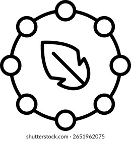 Design de ícone de linha de vetor antioxidante
