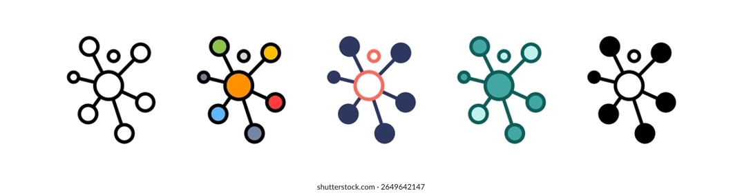 Icono de antioxidantes Ilustración vectorial múltiple