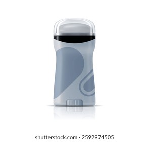 Antiperspirant deodorant cosmetics tube realistic package template. Deodorant skincare cosmetic bottle isolated mock up, antiperspirant beauty product container vector realistic design template