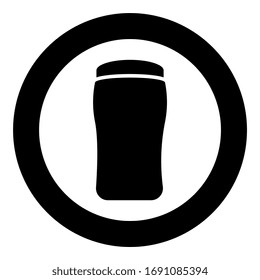 Antiperspirant dry Deodorant Cosmetic product icon in circle round black color vector illustration flat style image