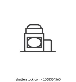 Antiperspirant outline icon. linear style sign for mobile concept and web design. Deodorant simple line vector icon. Symbol, logo illustration. Pixel perfect vector graphics
