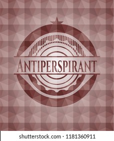 Antiperspirant red seamless geometric badge.