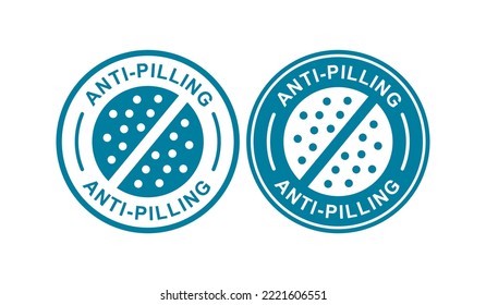 Anti-pilling logo vector badge. Suitable for product label and information