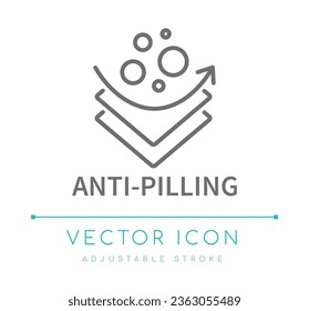 Anti-Pilling Textile Vector Line Icon