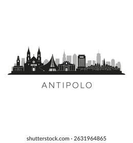 Antipolo Skyline with Philippines Minimal Vector.