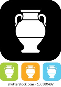 Antique amphora ceramic vase - Vector icon isolated