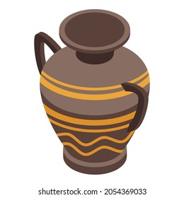 Antique amphora icon. Isometric of Antique amphora vector icon for web design isolated on white background