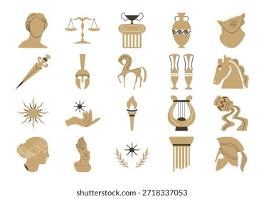 Antique Ancient Greek Element Set