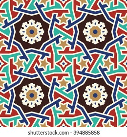 Antique Arabic Seamless Pattern. Traditional Arabic Design. Islamic Background.