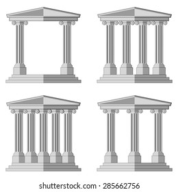 Antique Arch with columns . Flat vector illustration for your design