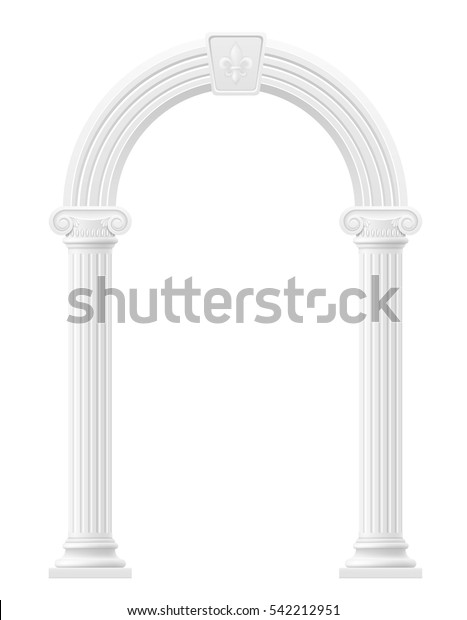 antique arch stock vector illustration\
isolated on white\
background