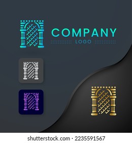 Diseño vectorial de portón antiguo y vintage