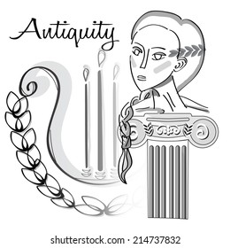antique architecture, art