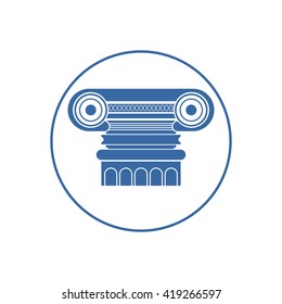Antique  architecture column ,pillar - Vector icon isolated