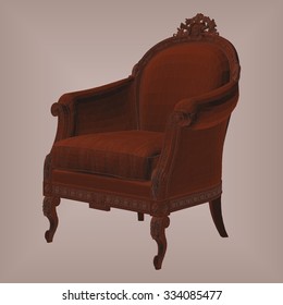 Antique Armchair Vector 18