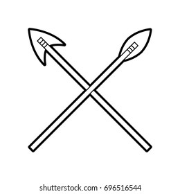 antique arrows isolated icon