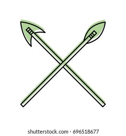 antique arrows isolated icon