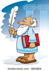 Antique author, vector
