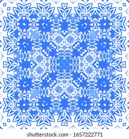 Baldosas de azulejo antiguas. El diseño del cuarto de baño. Afiche de patrones sin fisuras del vector. Espalda azul y decoración portuguesa para bolsas, estuches para smartphones, pantalones en T, ropa de cama o rayado.