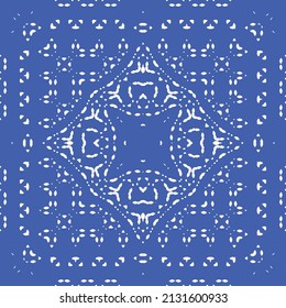 Baldosas de azulejos antiguos. Diseño de cocina. Concepto de patrón sin fisuras de vectores. España azul y decoración portuguesa para bolsas, estuches para smartphones, camisetas, ropa de cama o scrapbooking.