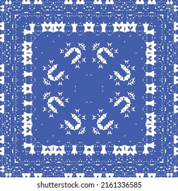 Antique azulejo tiles patchwork. Kitchen design. Vector seamless pattern concept. Blue spain and portuguese decor for bags, smartphone cases, T-shirts, linens or scrapbooking.