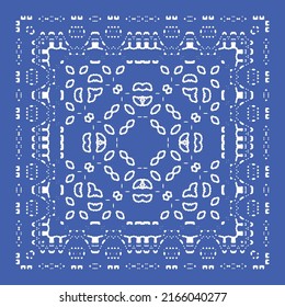 Antique azulejo tiles patchwork. Kitchen design. Vector seamless pattern concept. Blue spain and portuguese decor for bags, smartphone cases, T-shirts, linens or scrapbooking.