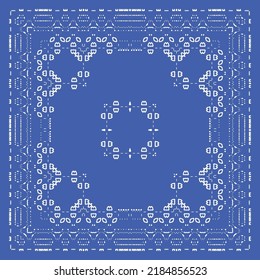 Antique azulejo tiles patchwork. Kitchen design. Vector seamless pattern concept. Blue spain and portuguese decor for bags, smartphone cases, T-shirts, linens or scrapbooking.