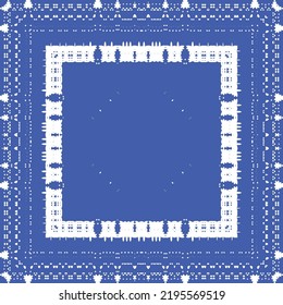 Antique azulejo tiles patchwork. Kitchen design. Vector seamless pattern concept. Blue spain and portuguese decor for bags, smartphone cases, T-shirts, linens or scrapbooking.