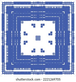 Antique azulejo tiles patchwork. Kitchen design. Vector seamless pattern concept. Blue spain and portuguese decor for bags, smartphone cases, T-shirts, linens or scrapbooking.