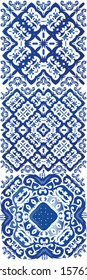 Antique azulejo tiles patchwork. Minimal design. Vector seamless pattern illustration. spain and portuguese decor for bags, smartphone cases, T-shirts, linens or scrapbooking.