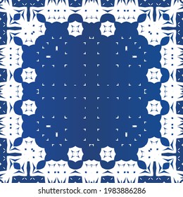 Baldosas de azulejos antiguos. Diseño mínimo. acuarela de patrón sin fisuras vectorial. España azul y decoración portuguesa para bolsas, estuches para smartphones, camisetas, ropa de cama o scrapbooking.